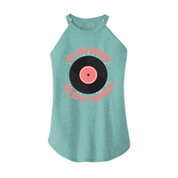 Womens X-Small Teal Rocker Tank Top