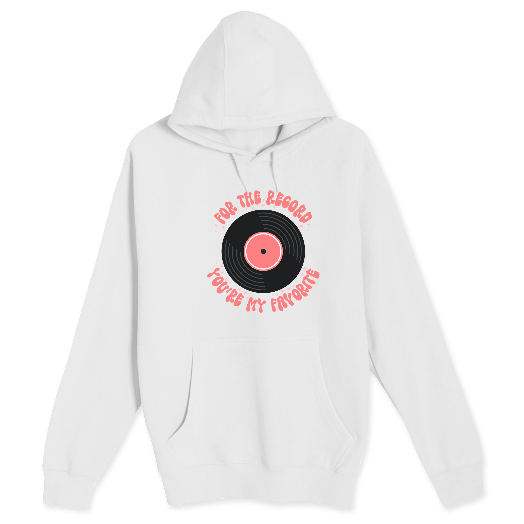 Unisex Small White Pullover Hooded Sweatshirt