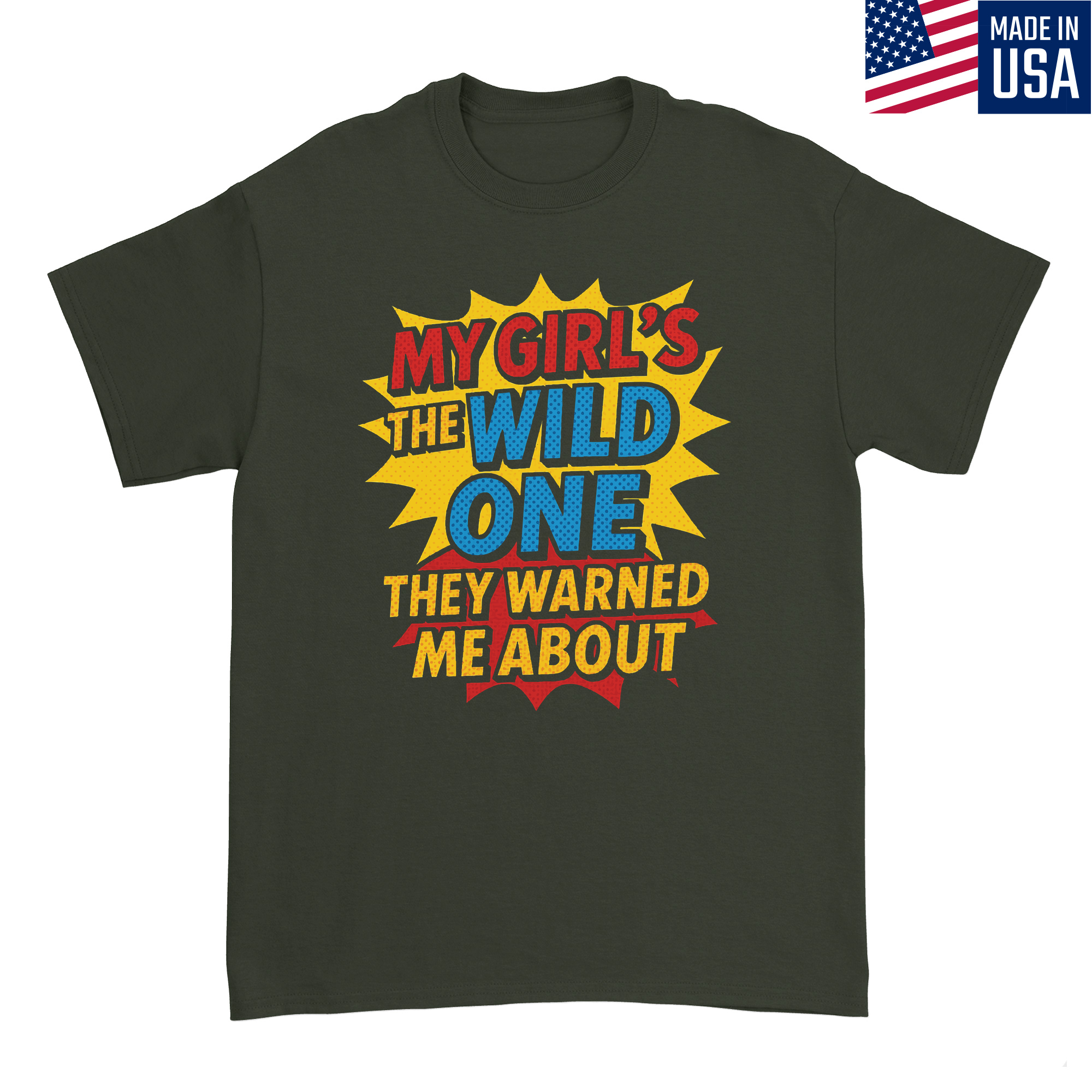 Mens Small Military Green Style_T-Shirt