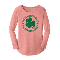 Womens X-Small Light Pink Long Sleeve Tunic Tee