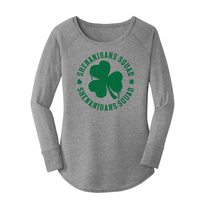 Womens X-Small Grey Long Sleeve Tunic Tee