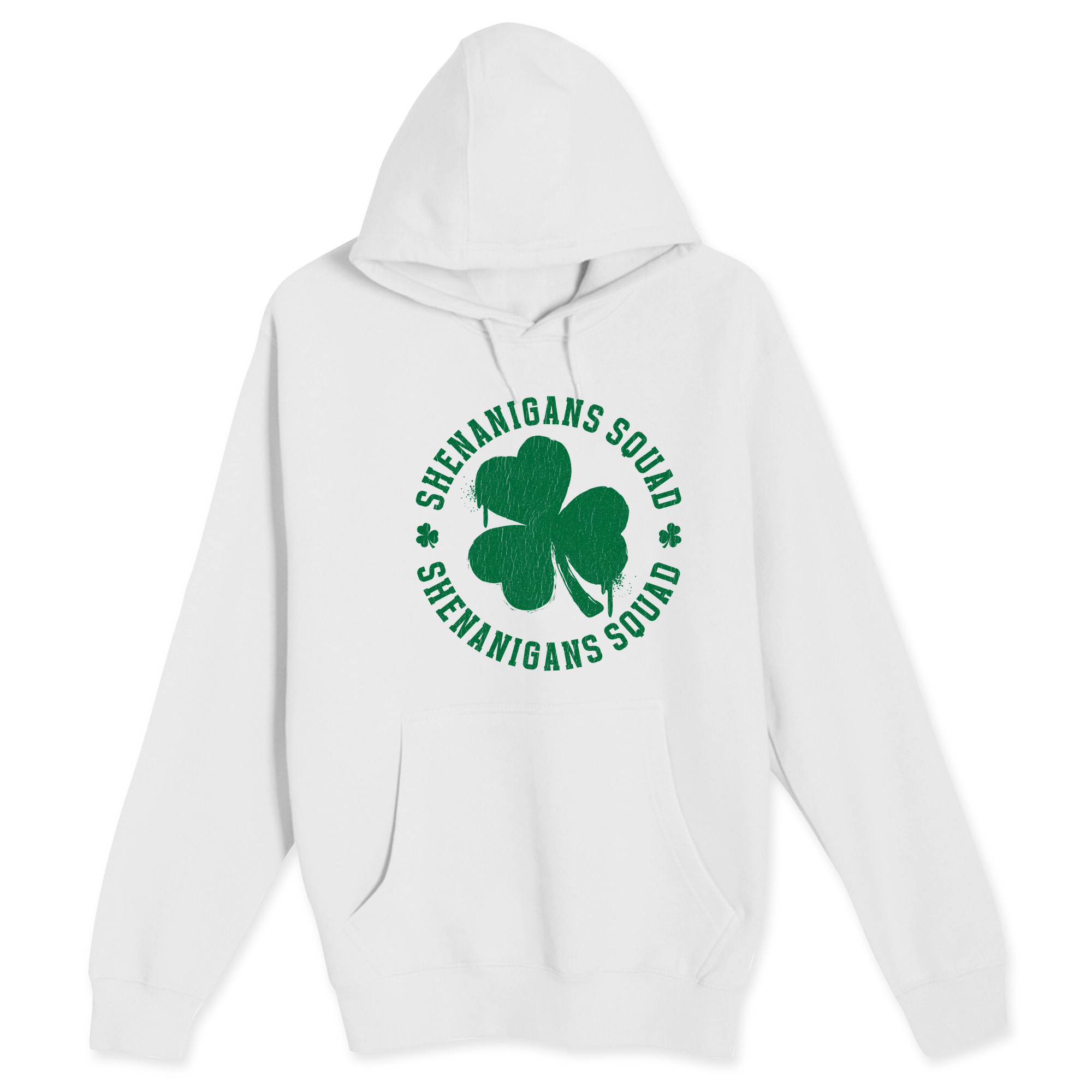 Unisex Small White Pullover Hooded Sweatshirt