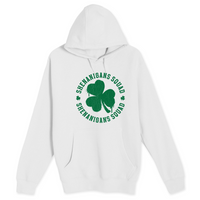 Unisex Small White Pullover Hooded Sweatshirt