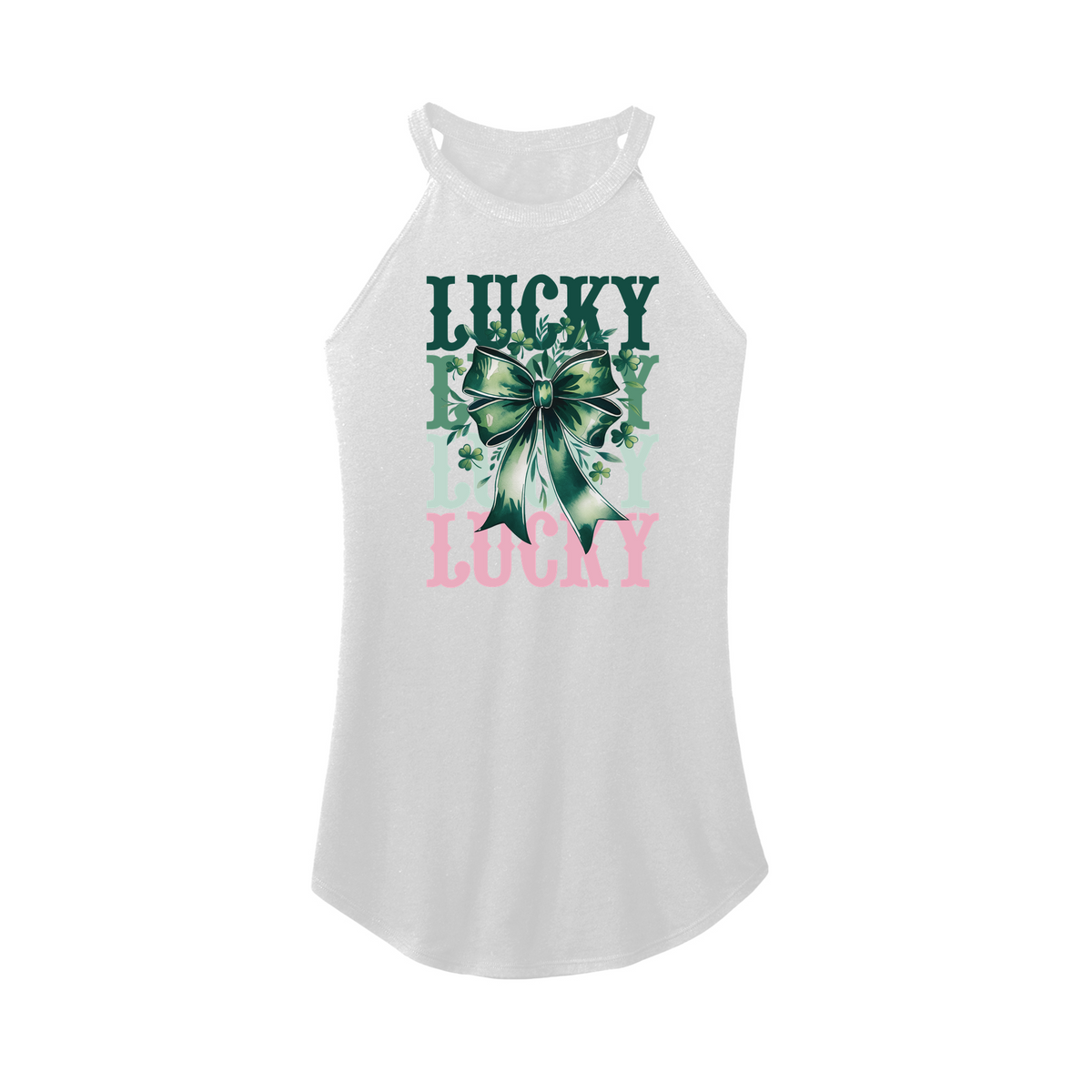 Fitness Tee Co. | Lucky Fitted Rocker Women's Tank | Women's Fitted ...