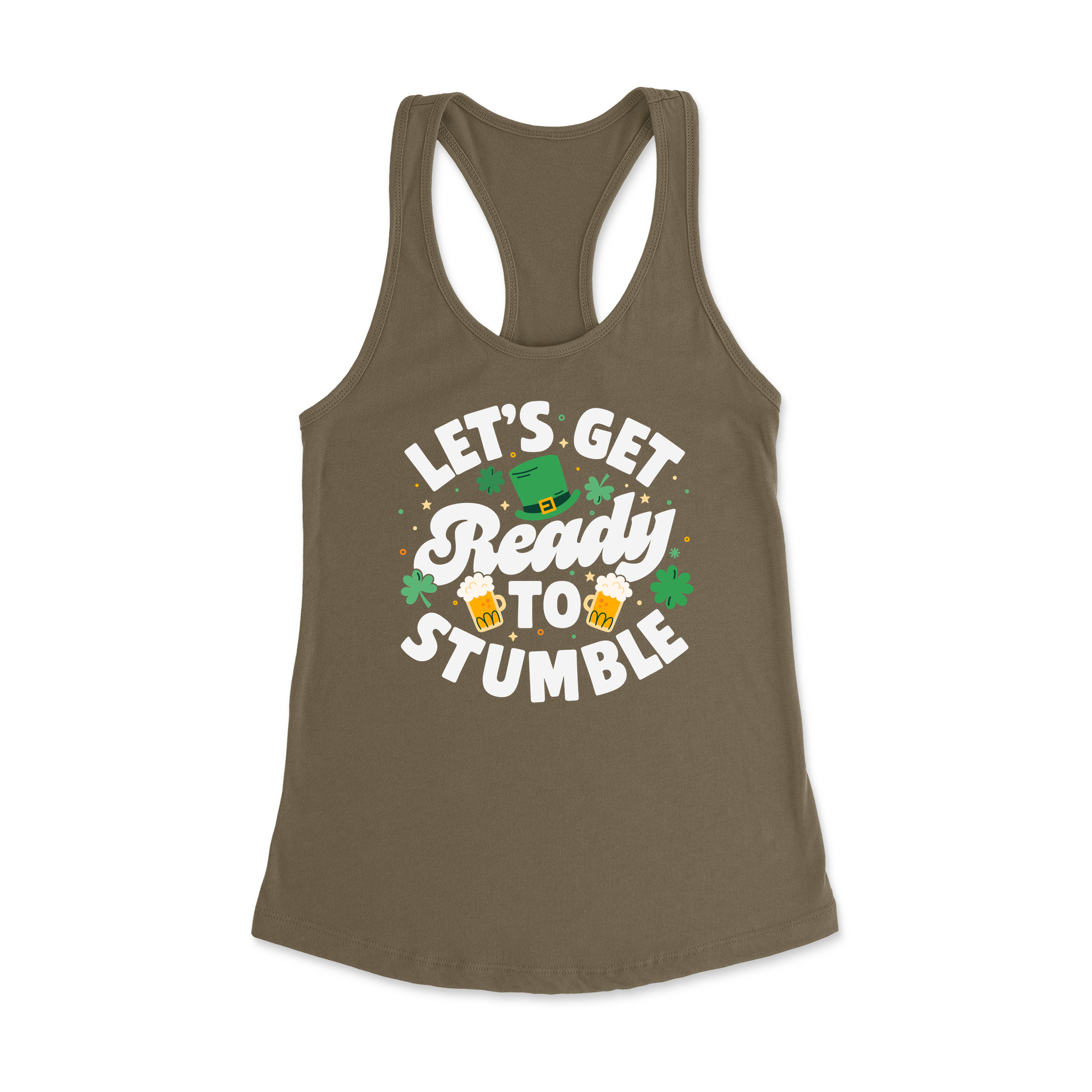 Womens X-Small Military Green Style_Tank Top