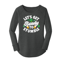 Womens X-Small Dark Heather Gray Long Sleeve Tunic Tee