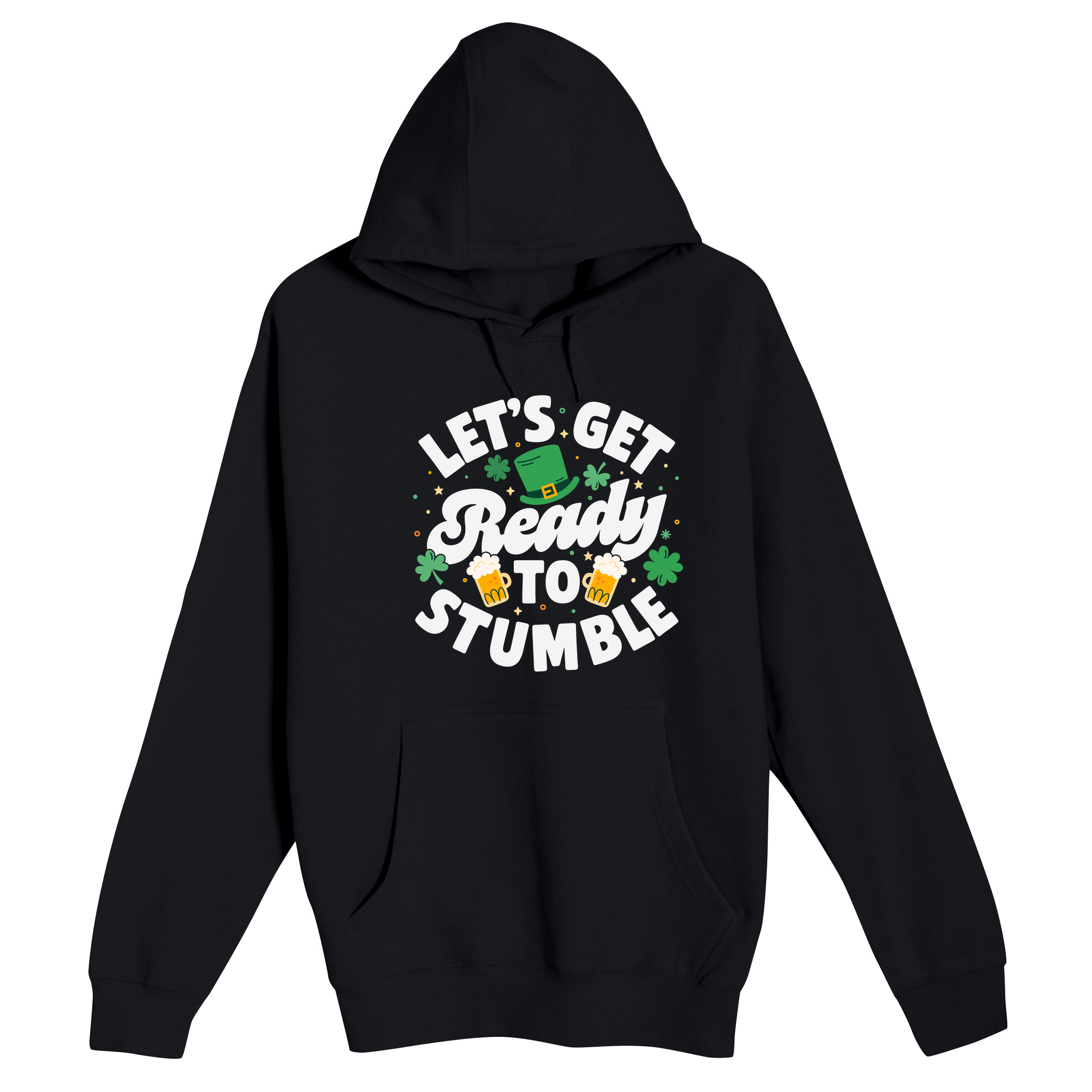 Unisex Small Black Pullover Hooded Sweatshirt