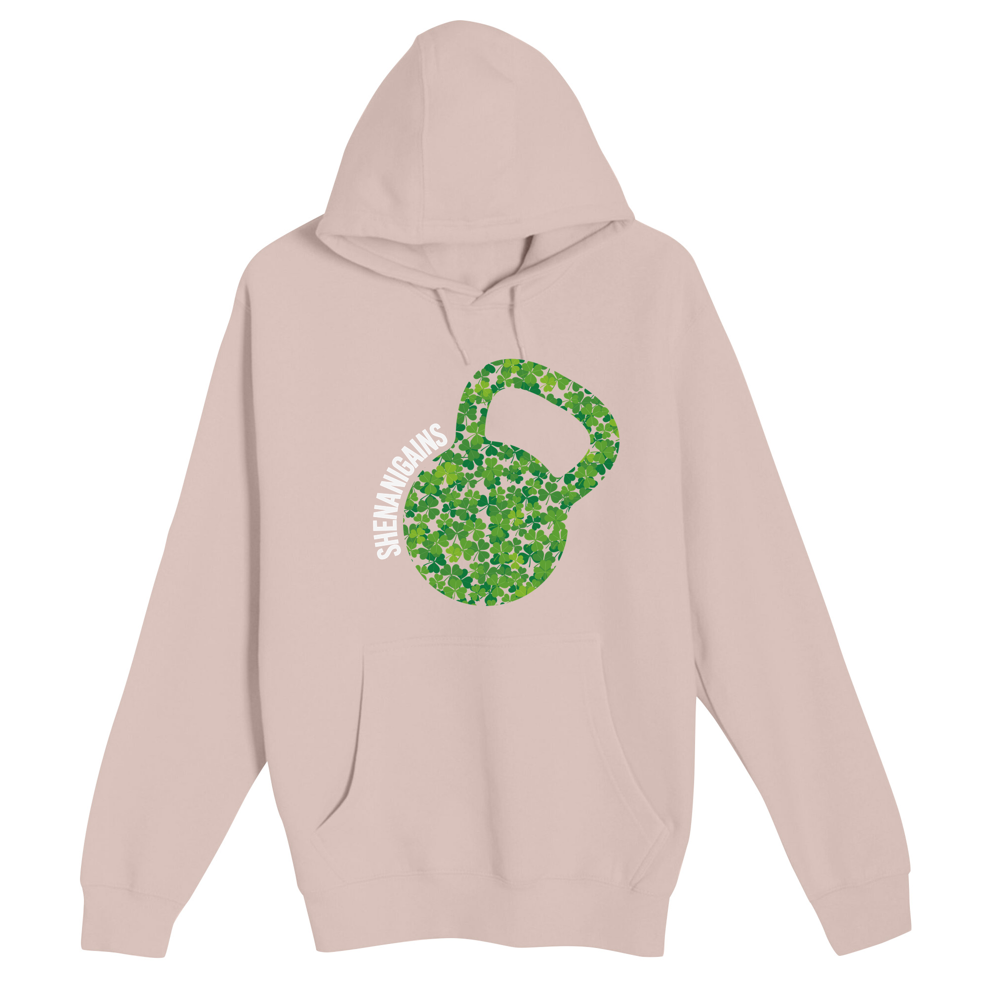 Unisex Small Light Pink Pullover Hooded Sweatshirt