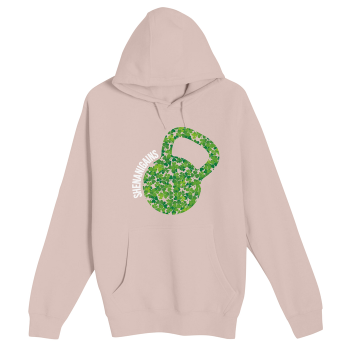 Unisex Small Light Pink Pullover Hooded Sweatshirt