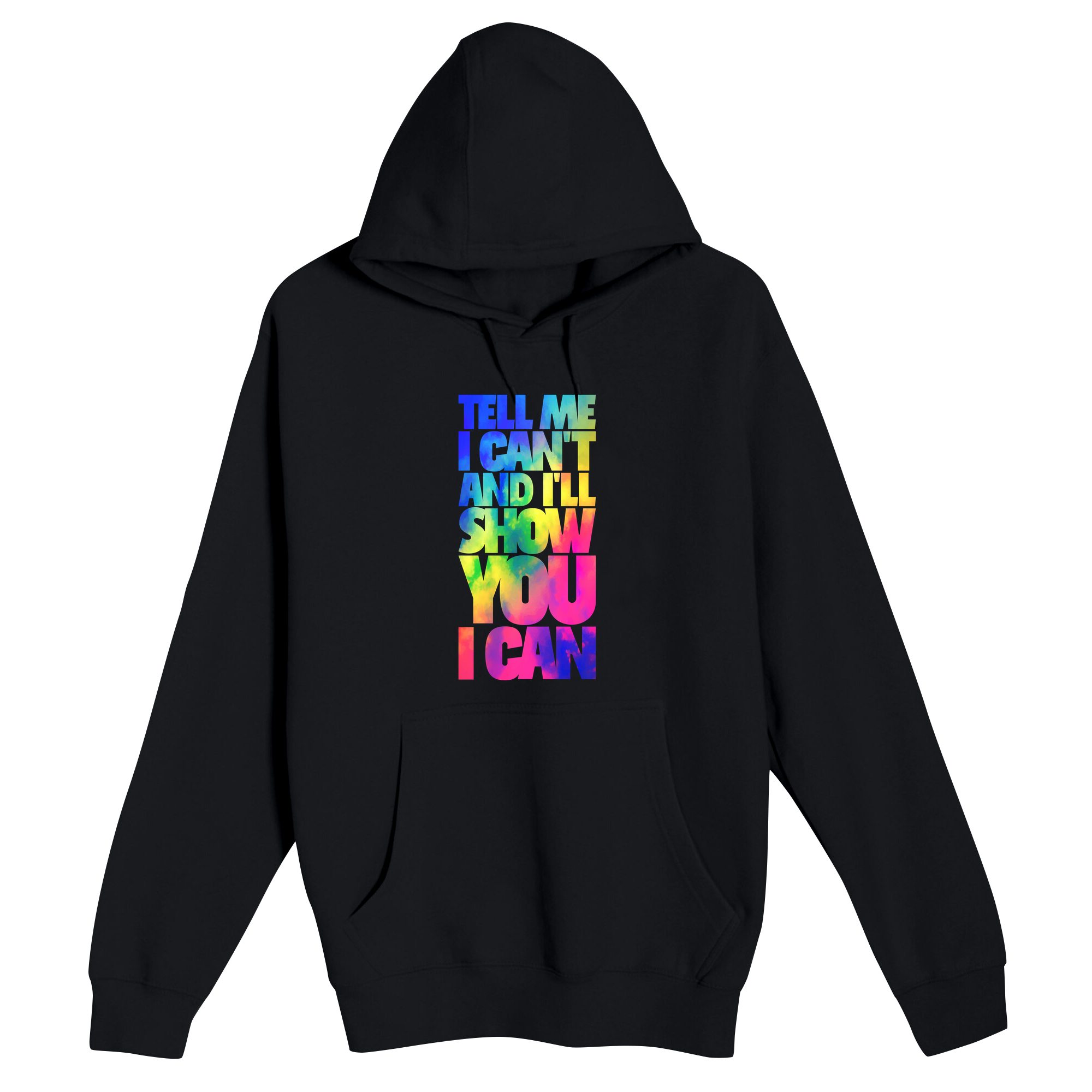 Unisex Small Black Pullover Hooded Sweatshirt