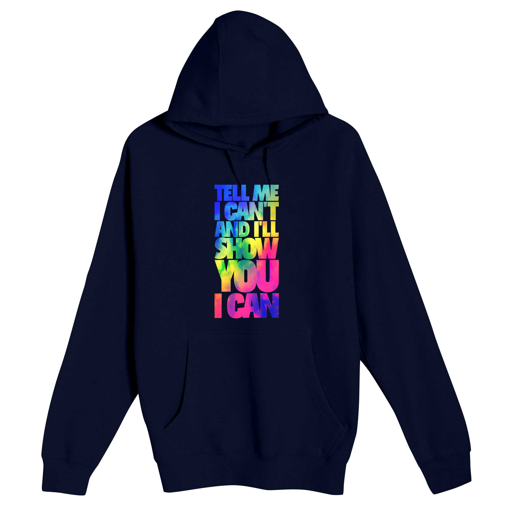 Unisex Small Navy Pullover Hooded Sweatshirt
