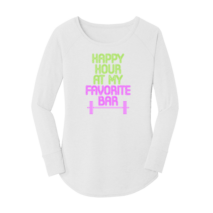 Womens X-Small White Long Sleeve Tunic Tee