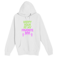 Unisex Small White Pullover Hooded Sweatshirt