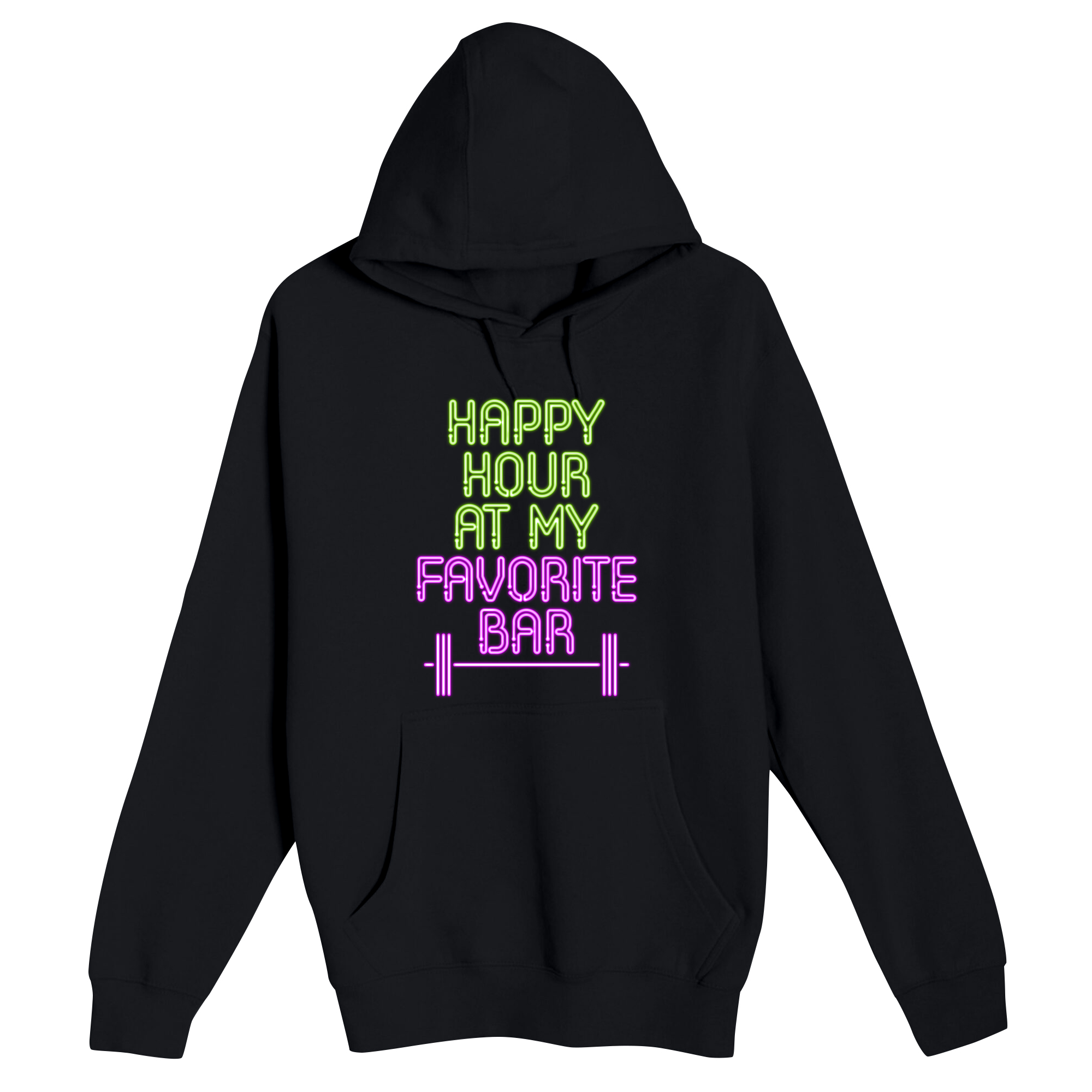 Unisex Small Black Pullover Hooded Sweatshirt