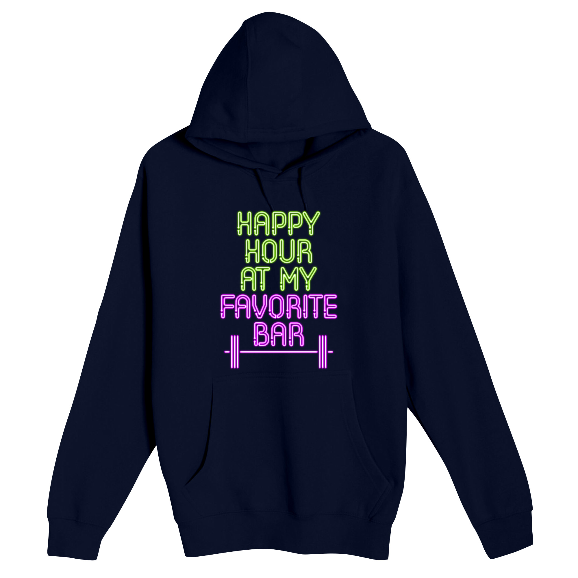 Unisex Small Navy Pullover Hooded Sweatshirt
