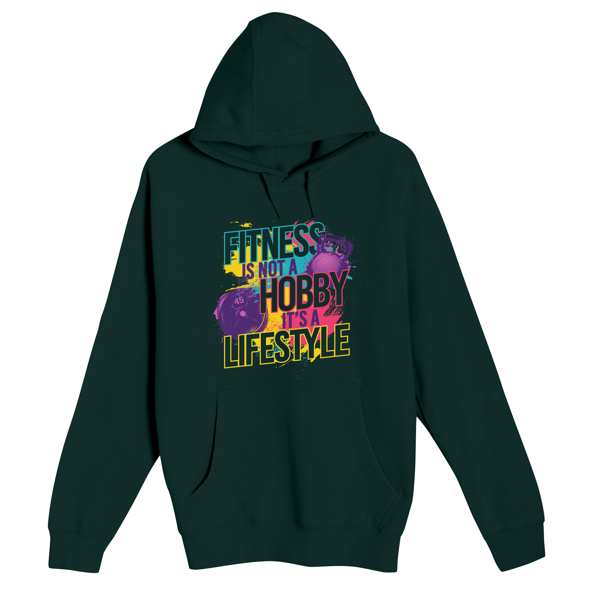 Unisex Small Sport Green Pullover Hooded Sweatshirt