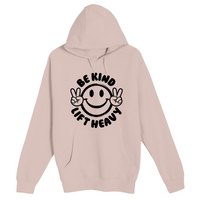 Unisex Small Light Pink Pullover Hooded Sweatshirt