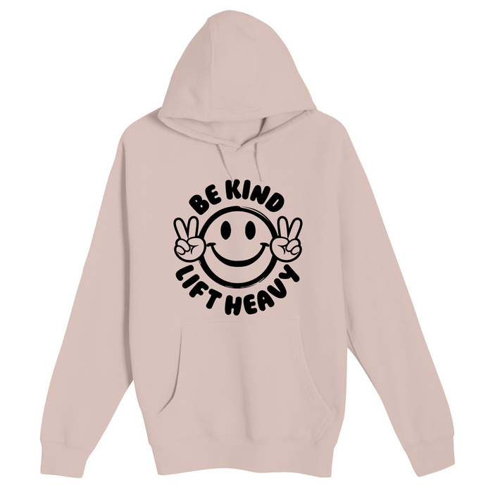 Unisex Small Light Pink Pullover Hooded Sweatshirt
