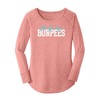 Womens X-Small Light Pink Long Sleeve Tunic Tee