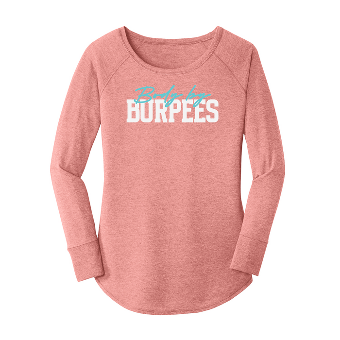 Womens X-Small Light Pink Long Sleeve Tunic Tee