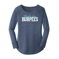 Womens X-Small Navy Heather Long Sleeve Tunic Tee