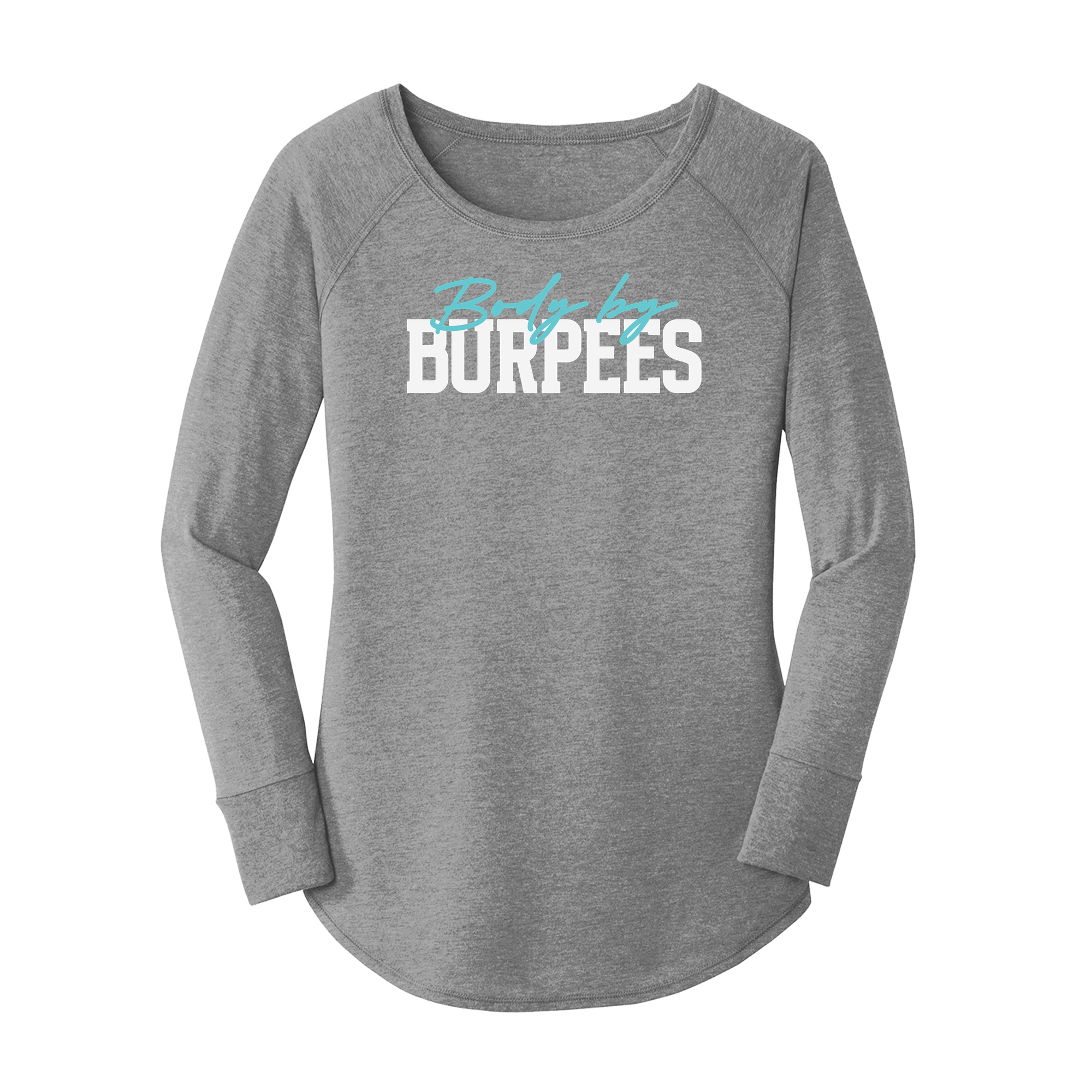 Womens X-Small Grey Long Sleeve Tunic Tee