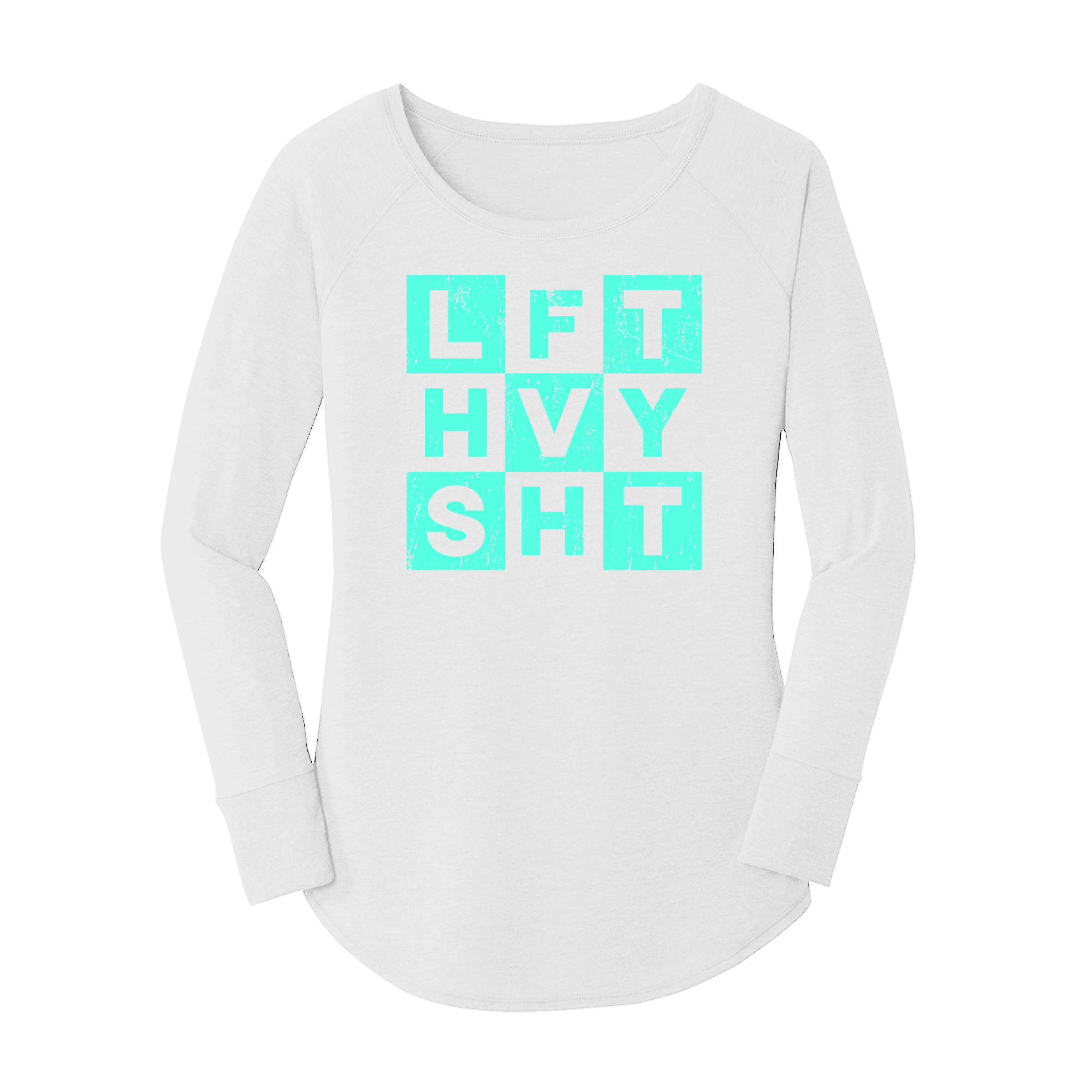 Womens X-Small White Long Sleeve Tunic Tee