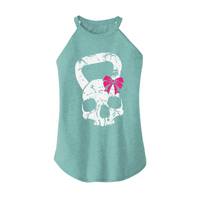 Womens X-Small Teal Rocker Tank Top