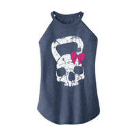Womens X-Small Navy Heather Rocker Tank Top
