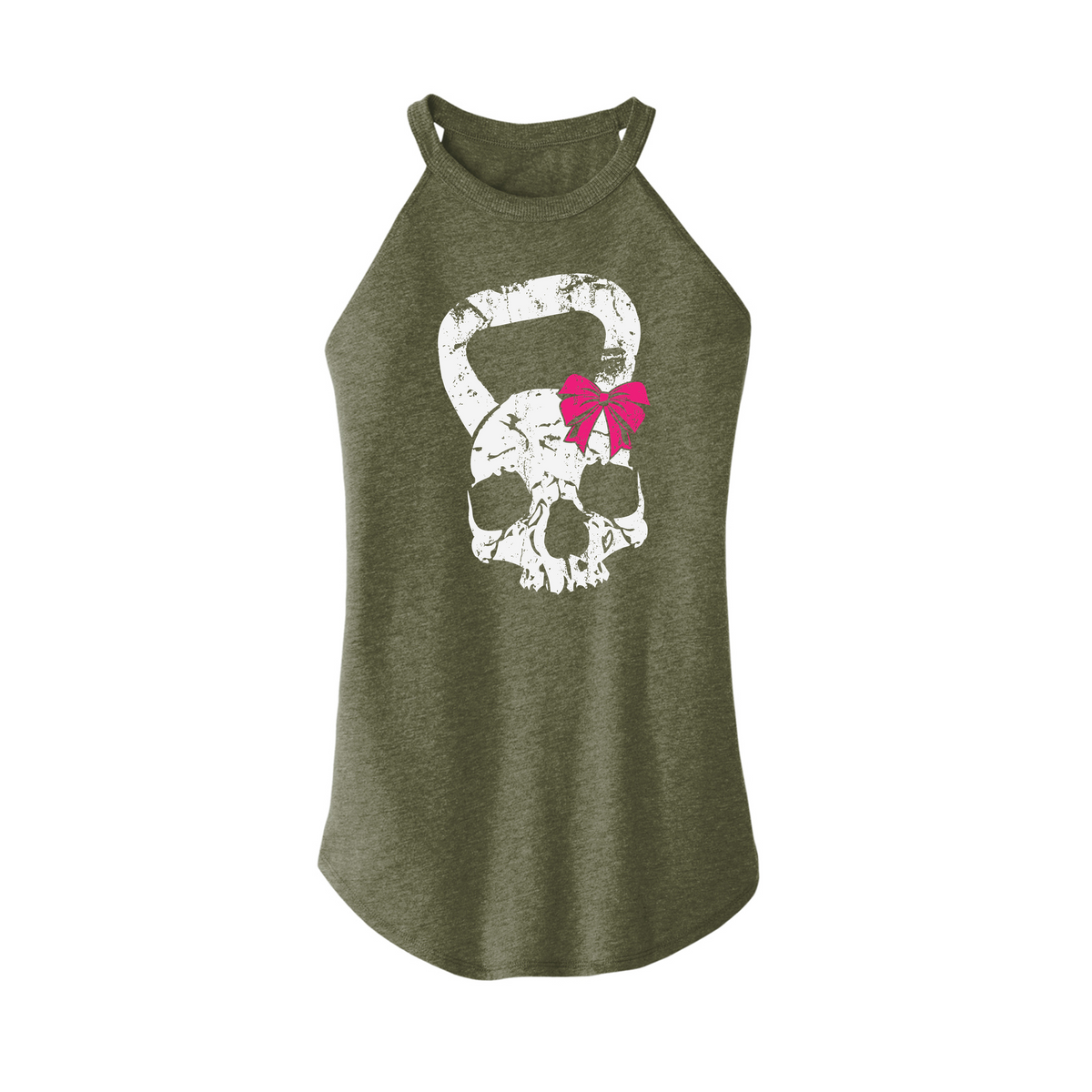 Fitness Tee Co. | Skull Kettlebell Fitted Rocker Women's Tank | Women's ...