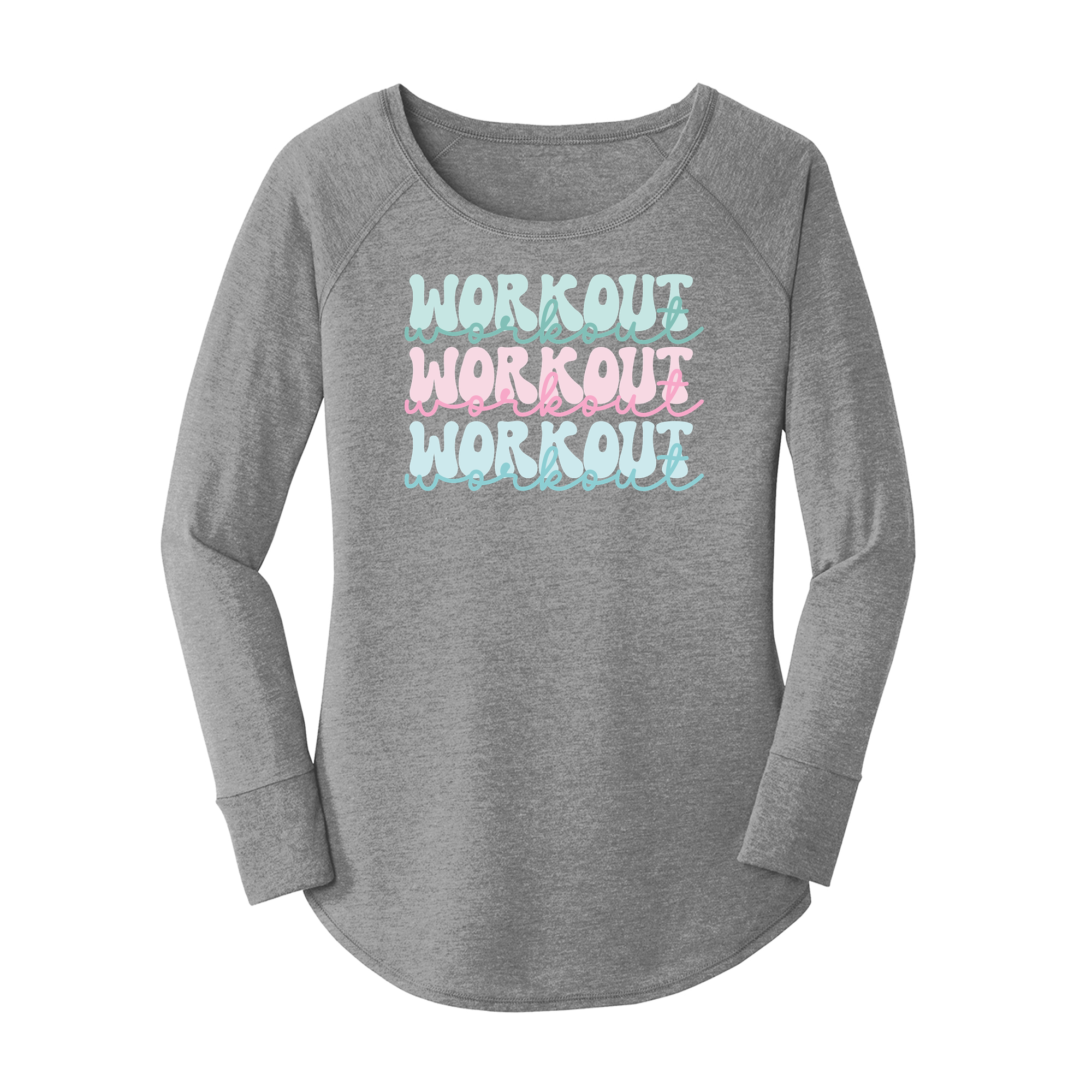 Womens X-Small Grey Long Sleeve Tunic Tee