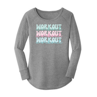 Womens X-Small Grey Long Sleeve Tunic Tee