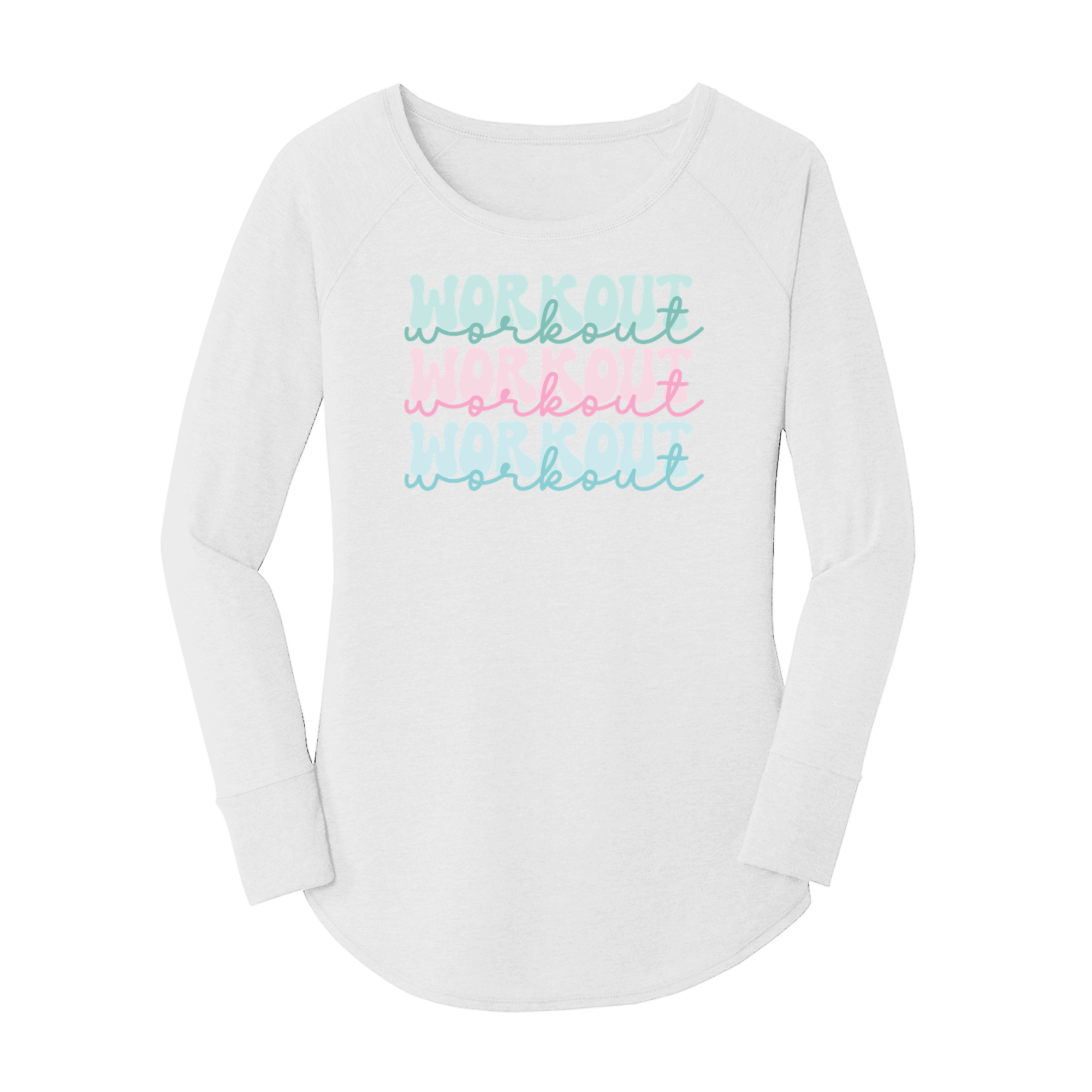 Womens X-Small White Long Sleeve Tunic Tee