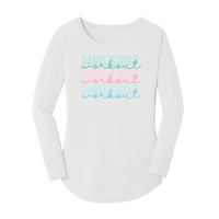 Womens X-Small White Long Sleeve Tunic Tee