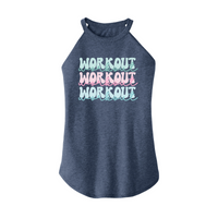 Womens X-Small Navy Heather Rocker Tank Top