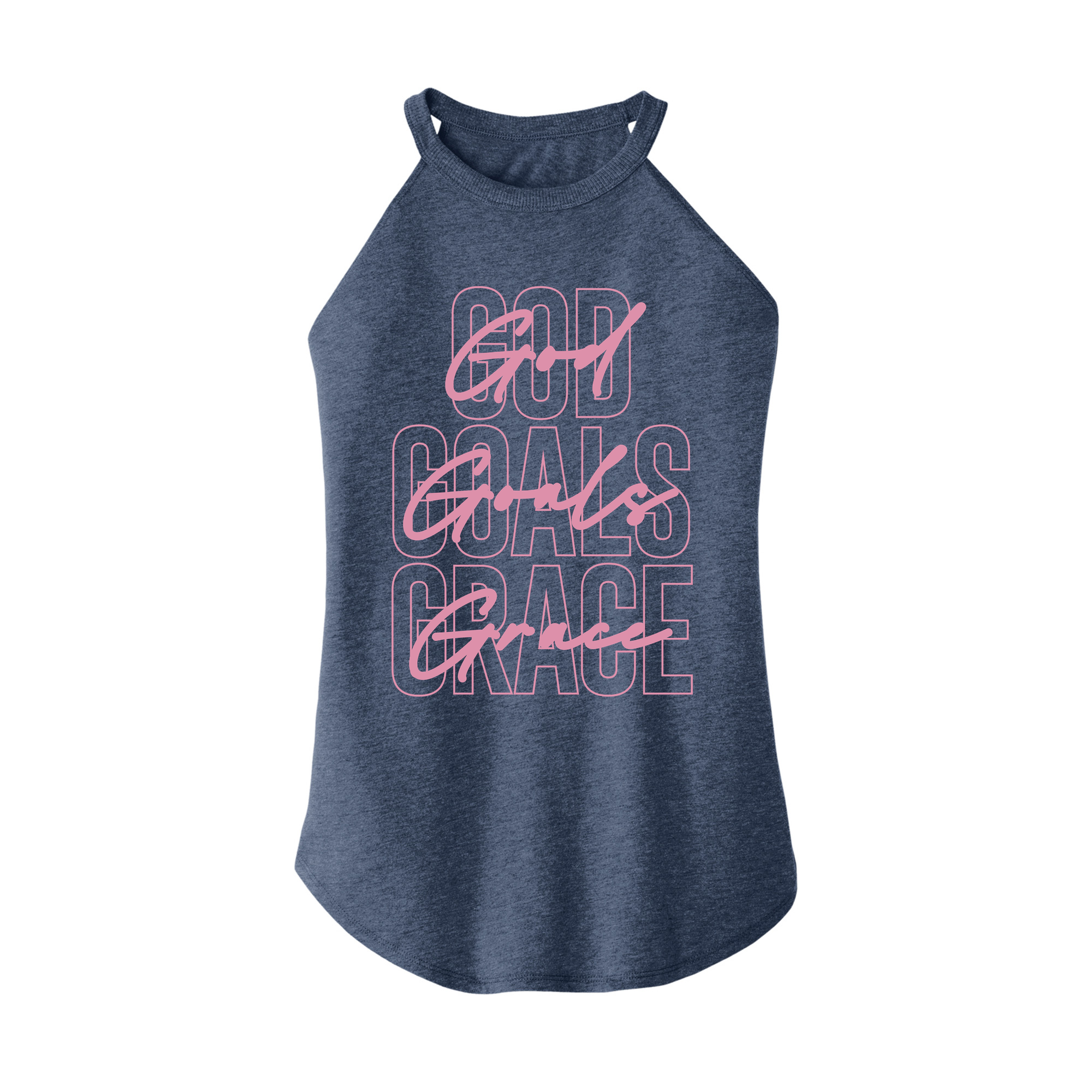 Womens X-Small Navy Heather Rocker Tank Top
