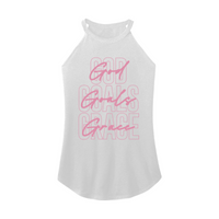 Womens X-Small White Rocker Tank Top