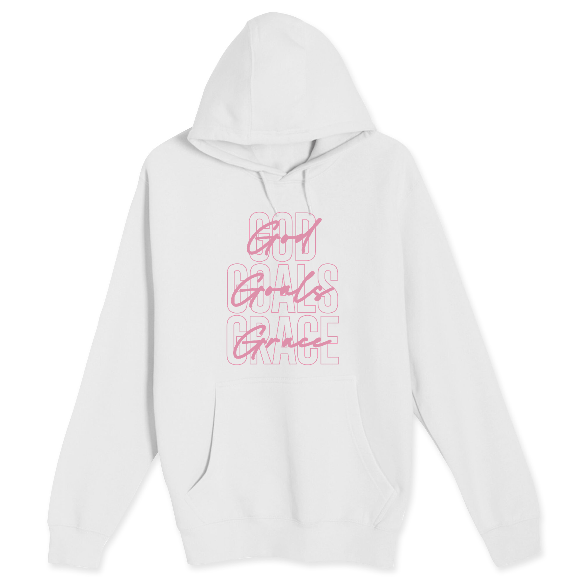 Unisex Small White Pullover Hooded Sweatshirt