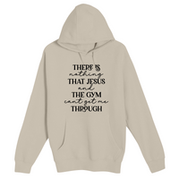 Unisex Small Natural Pullover Hooded Sweatshirt