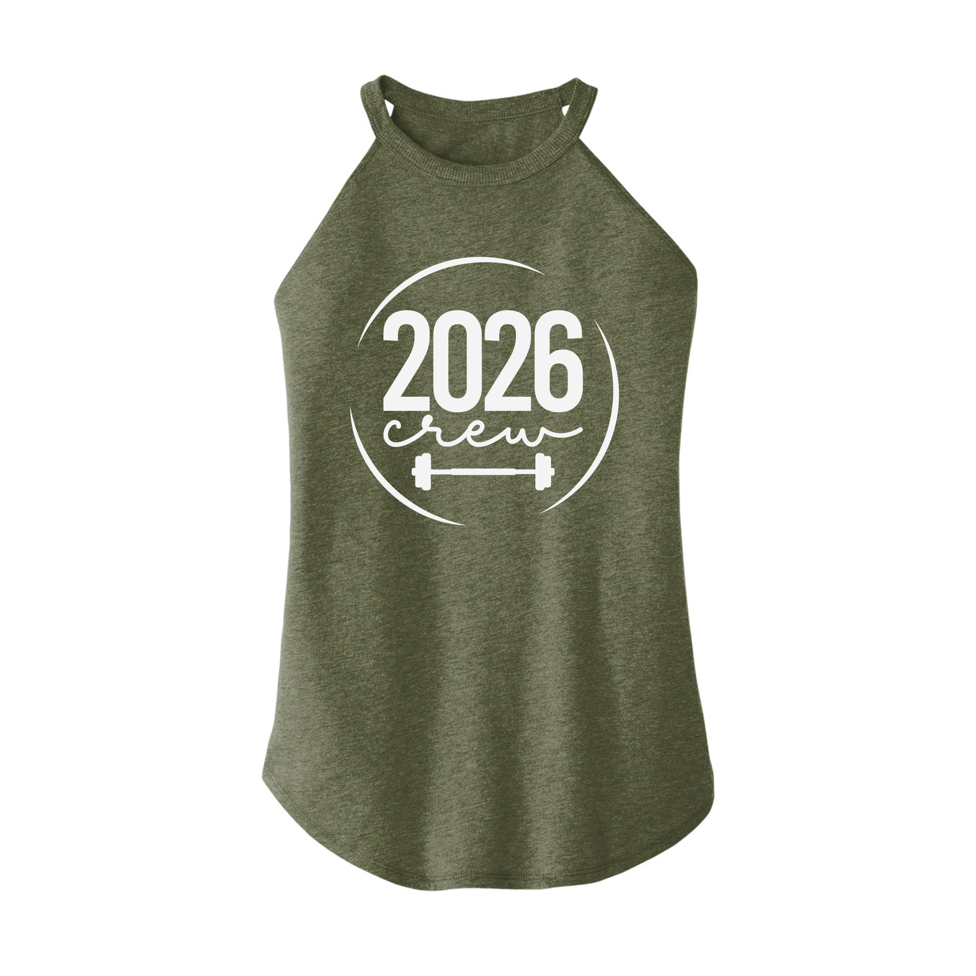 Womens X-Small Military Green Rocker Tank Top