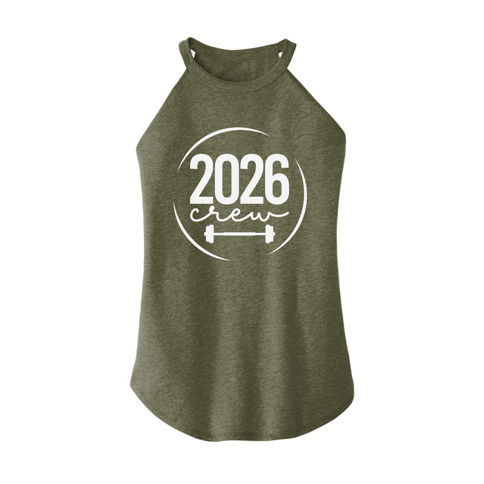 Womens X-Small Military Green Rocker Tank Top