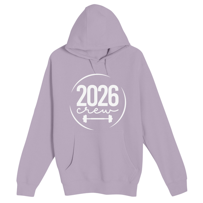 Unisex Small Lilac Pullover Hooded Sweatshirt