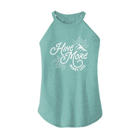 Womens X-Small Teal Rocker Tank Top