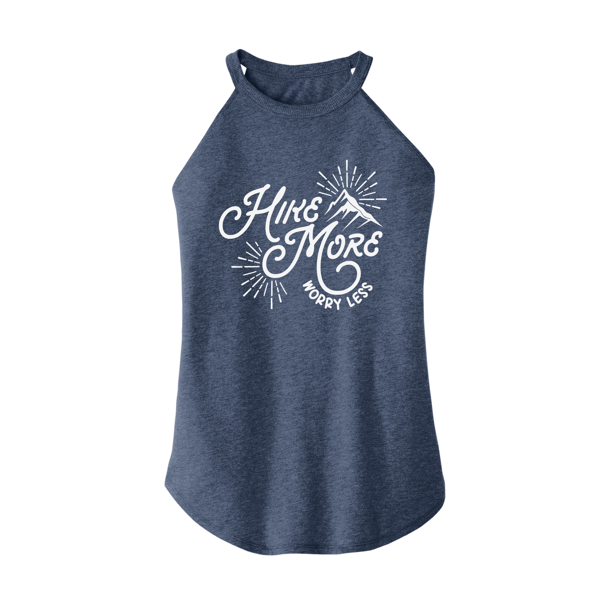 Womens X-Small Navy Heather Rocker Tank Top