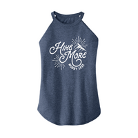 Womens X-Small Navy Heather Rocker Tank Top