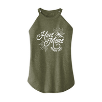 Womens X-Small Military Green Rocker Tank Top