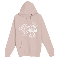 Unisex Small Light Pink Pullover Hooded Sweatshirt