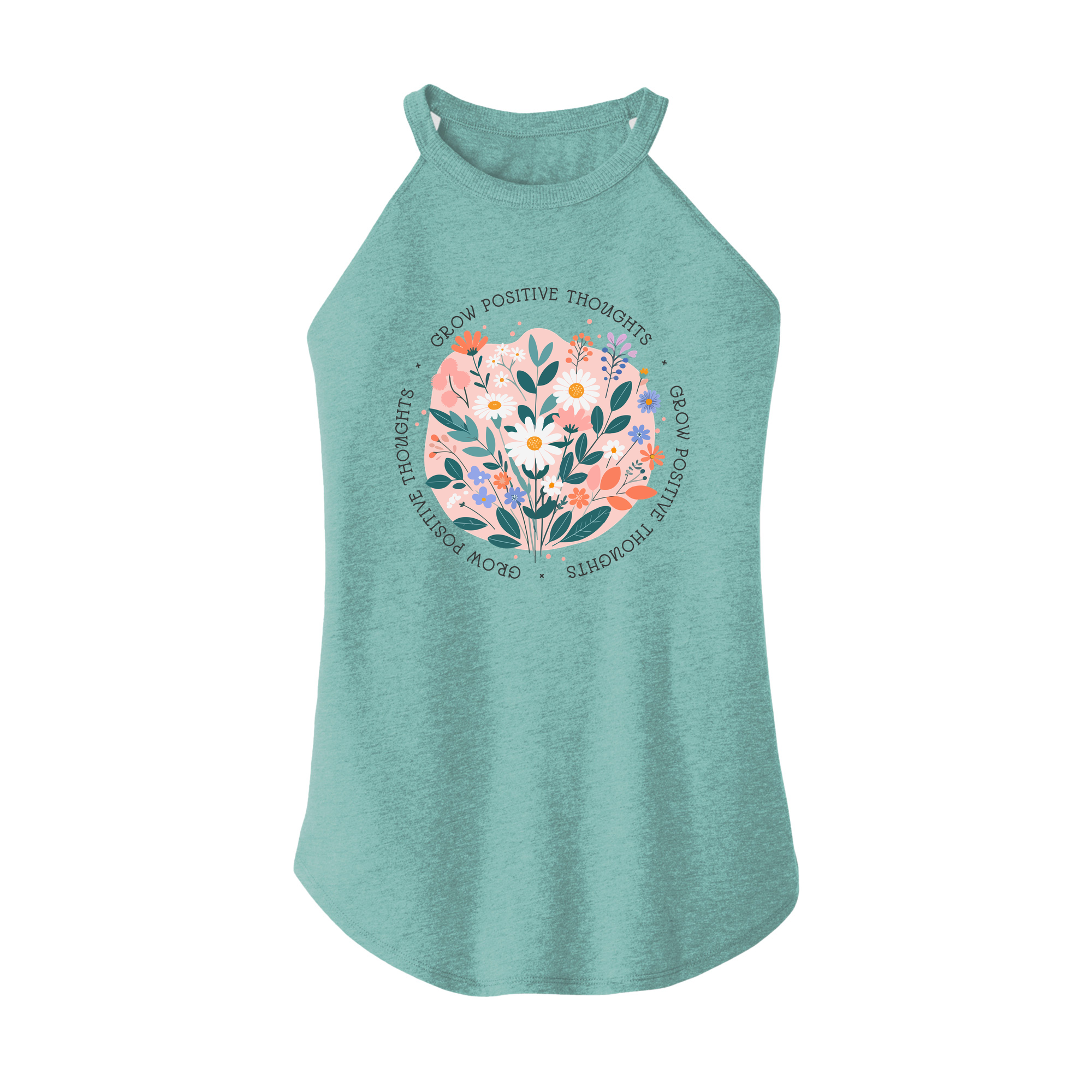 Womens X-Small Teal Rocker Tank Top
