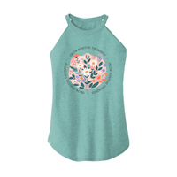 Womens X-Small Teal Rocker Tank Top