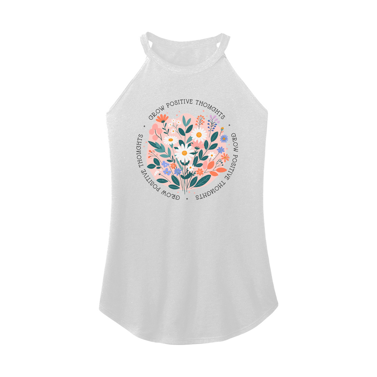 Fitness Tee Co. | Positive Thoughts Women's District Rocker Tank ...